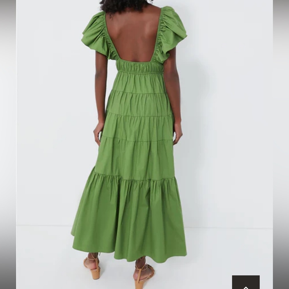 Tuckernuck Moon River Olive V Neck Maxi Dress Size L - Picture 3 of 12